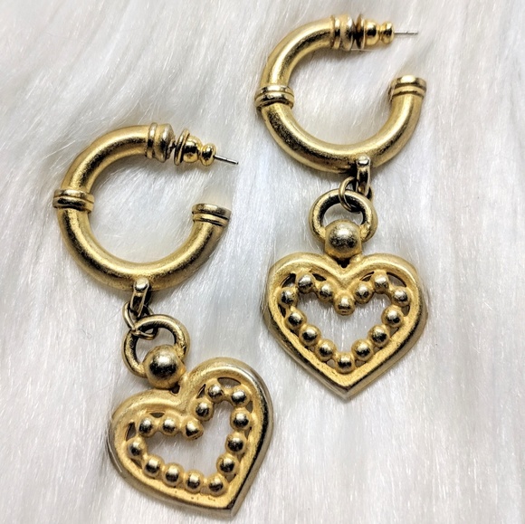 Jewelry - Huggie Heart Hoops Jewelry - Huggie Heart Hoops